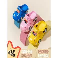 Verão crianças chinelos sandálias meninos meninas buraco sapatos luminosos esportes carro iluminação Anti-deslizamento d