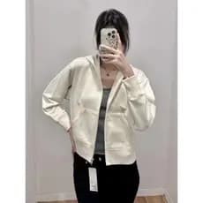Japonês único 2023 moletom feminino casa com zíper jaqueta com capuz bm cintura alta manga longa moletom curto Cardigan4