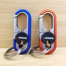 OUTA Metal Cintura Pendurado Chaveiro de Carro Masculino Negócios Requintado Chaveiro Anel Duplo Chaveiro Pingente Prese