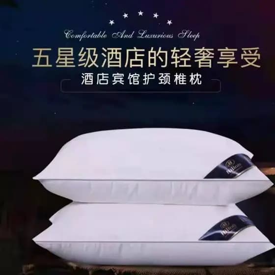 [Xinjiang Frete Grátis] Travesseiro de Veludo Lavável Travesseiro de Hotel Núcleo Fronha Travesseiro Proteger Coluna Cer