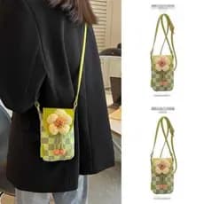 Verão High-End nicho bolsa de lona verão andando pequeno saco feminino 2022 novo estilo Mini mensageiro saco do telefone