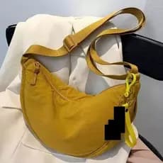 Bolsa mensageiro de Nylon feminina Casual bolsa de bolinho leve bolsa de ombro pequena bolsa de axilas bolsa de lona de