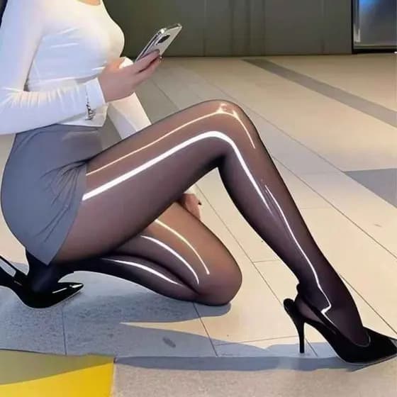 Gigante escorregadio super brilhante influenciador venda quente 8D cavalo óleo meias Aurora super escorregadio Ultra-fin
