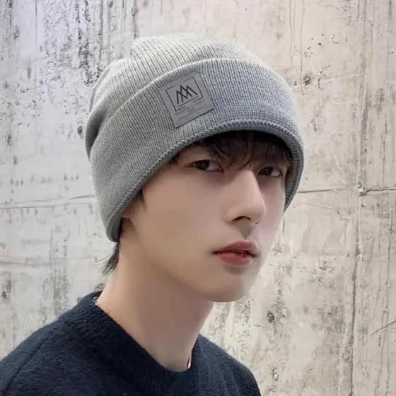 Chapéu masculino outono inverno quente chapéu de lã grande circunferência da cabeça chapéu de malha Street Wear chapéu d