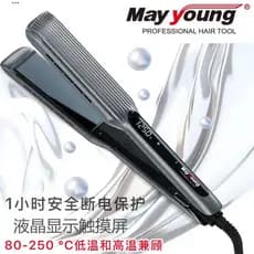Meiyang Tala Elétrica Barbeiro Feminino Alisamento de Cabelo Curling Dual-use Ampliado Alisador de Cabelo Clipe Placa Io