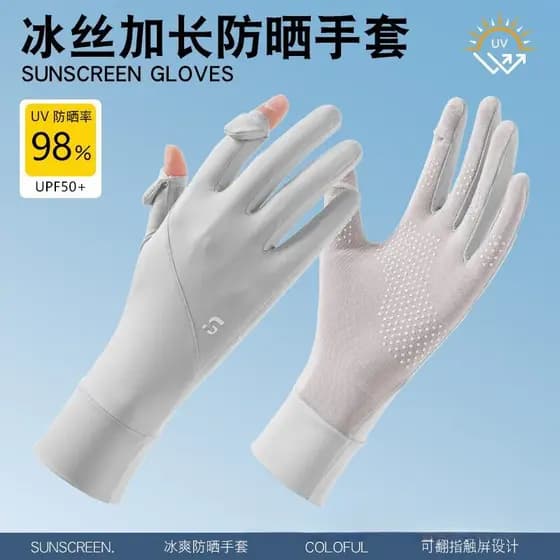 UPF50 + exportado para o japão condução luvas de protetor solar feminino verão estendido gelo seda fina proteção ultravi