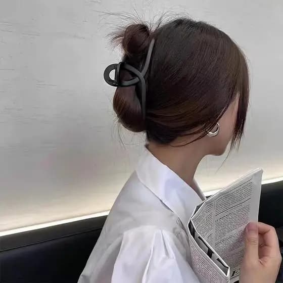 Estilo coreano High-End sentimento grande grampo de cabelo feminino ins Volume de cabelo Multi-tubarão clipe de cabeça t