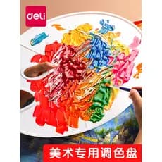 Deli Art Students Paleta de cores dedicadas redondas para estudantes usam pintura a óleo Pintura chinesa Aquarela Guache