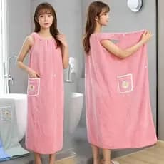 Toalha de banho roupão Wearable de secagem rápida meninas pode embrulhar adulto algodão puro absorver água 2025 novo est