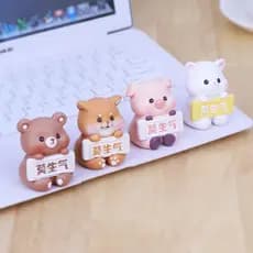 Enfeites de decoração de carro Mo Angry Piglet Animal Desktop Material de escritório Boneca fofa de desenho animado