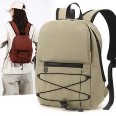 2026 novo estilo moda Commuter mochila feminina estudante mochila das mulheres dos homens ao ar livre Oxford pano cor só