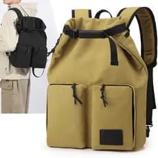 2026 novo estilo multifuncional Casual mochila escolar bolsa de ombro masculino feminino moda All-Match lona mochila de