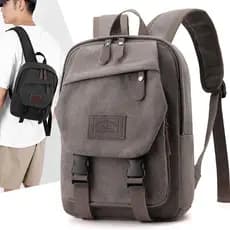 Homens pequena mochila de lona moda feminina Retro viagem pequena mochila novo estilo na moda Multi-camada estudante uni