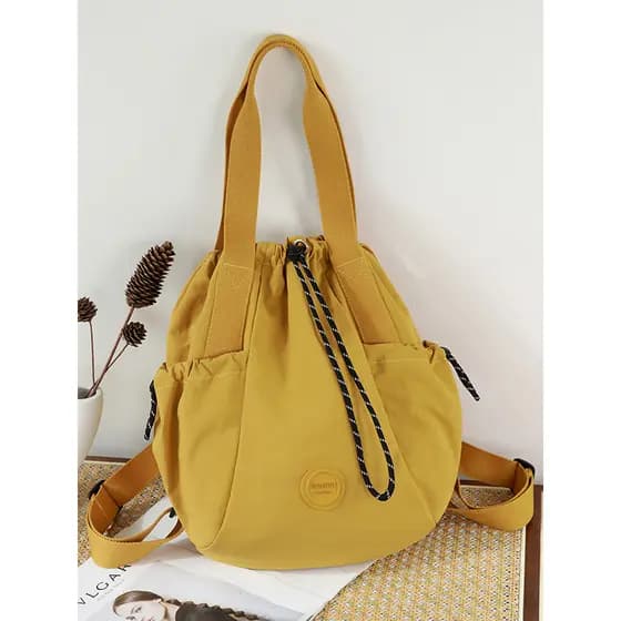 Ao ar livre multifuncional cordão mochila feminina Qingbin grande capacidade Casual mochila estudante bolsa de ombro var