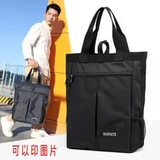 Novo estilo de náilon portátil saco de arquivo dos homens lona saco de negócios grande capacidade Casual estilo Vertical