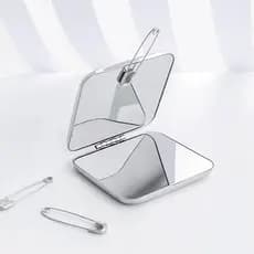 Japão importado pequeno espelho dupla face portátil espelho de maquiagem portátil dobrável estudante Mini Handheld Deskt