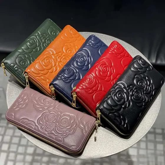 Novo produto primeira camada carteira de embreagem de couro feminino novo estilo comércio exterior embreagem europeu ame