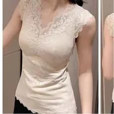 Renda linda volta colete térmico senhoras outono inverno forro de lã engrossado roupa interior com almofada no peito Sex