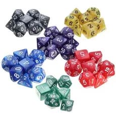 Grupo de corrida dados série colorida cc Multi-face 10 vinte lados dragão jogo de tabuleiro dnd4 acrílico 20 lados 6 cor