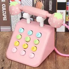Crianças chamando telefone simulação telefone bebê educação precoce plataforma giratória modelo fixo bebê antiquado Retr
