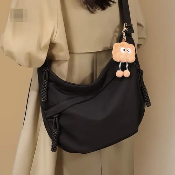 Bolsa de lona 2025 novo estilo bolsa mensageiro feminina grande capacidade crescente saco Casual bolinho bolsa ombro est