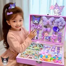 Kuromi presente de aniversário menina princesa acessórios para o cabelo conjunto caixa de presente 7-12 menina bebê pres