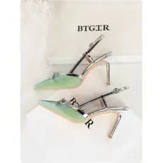 2025 novo estilo com saia sapatos femininos Bowknot gigante olhar sandálias de salto alto Stiletto elegante high-End