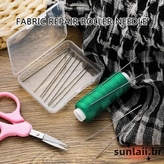 SUNLAII 15x Conjunto Agulha Reparo Snag It Ferramenta Para Costura Roupas Tecido Malha Tecidos