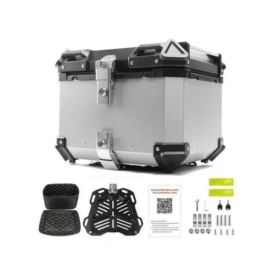 Caixa traseira de liga de alumínio de liberação rápida 28L/36L/45L/55L/65L/80L/100L Caixa traseira de motocicleta Tronco