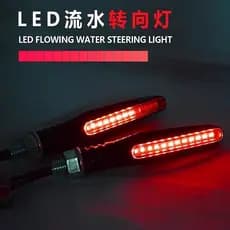 Adequado para motocicleta sinal de volta horizonte led sinal volta primavera brisa Scooter 12V sinal volta água corrente