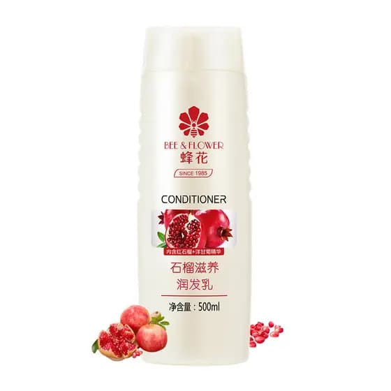 Condicionador nutritivo de romã de abelha, hidratante adequado para condicionador de couro cabeludo médio e seco, evita