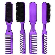 Amazon escova de pente de dupla utilização para cabeleireiro, pente masculino com textura de óleo, barba, estilo, escova