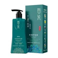 Miao Tingimento Não Restante Agente Único Creme de Tingimento de Cabelo Planta Não Machucar Capa de Cabelo Cabelo Branco