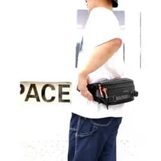 Haoshuai novo estilo ao ar livre bolsa de cintura masculina rua na moda saco de peito saco do mensageiro esportes corren