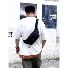 Novo saco de cintura esportes ao ar livre multifuncional à prova dwaterproof água náilon pano ombro saco do mensageiro v