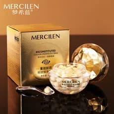 Homens Mengxi Azul Reorganize Colágeno Rugas Enchimento Creme para os Olhos 40g Bola de Pérola Firmador Hidratante Anti-