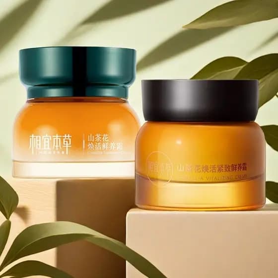 Autêntico Acessível Herbal Camellia Revitalizante Creme Nutritivo Fresco 50g Creme Hidratante Hidratante Firmador Anti-R