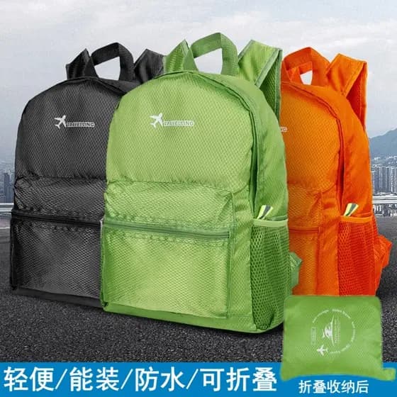 Mochila dobrável para viagem, mochila de armazenamento esportivo para homens e mulheres, grande capacidade, leve, portát