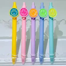 Venda quente criativo Smiley Face Gel caneta estudante suprimentos papelaria ferramenta de escrita caneta imprensa Macar