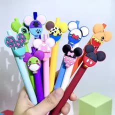 Novo mickey mouse cabeça forma Gel caneta doce cor dos desenhos animados mickey mouse pvc remendo criativo caneta esfero