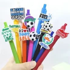 Novo futebol macio borracha remendo Gel caneta esportes série dos desenhos animados estudante venda quente papelaria can