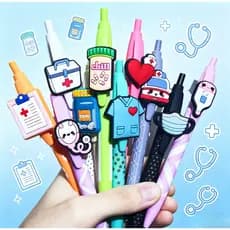 Nova série médica de venda quente caneta Gel Macaron cor imprensa caneta esferográfica médica presente do dia da enferme