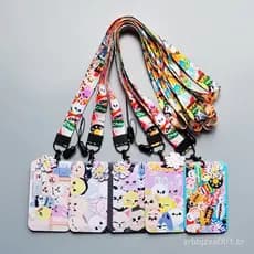Porta-cartão de estudante Kpop Stray Kids, chaveiro de fotocartão, identificação com cordão, alça de identificação de íd