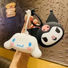 [PEBR] Mini Bolsa de Silicone Sanrio Pendente Porta-Moedas Bolsa de Desenho Animado Armazenamento de Fones de Ouvido