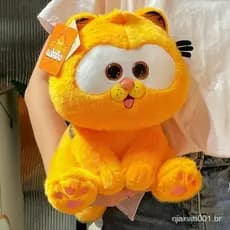 Boneco de Pelúcia Gato Gordo Fofo MUJI Garfield Brinquedo de Animal Macio Kawaii para Crianças Companheiro para a Hora d