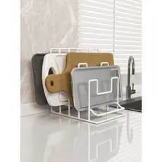Rack de tábua de corte de cozinha bancada doméstica placa de corte rack de armazenamento multifuncional integrado placa