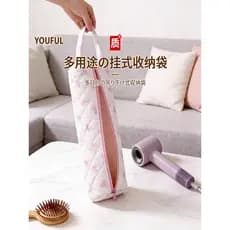 Ufen Saco de armazenamento de secador de cabelo Curling Iron Clipe reto Ferramenta útil de armazenamento Floral Dedicado