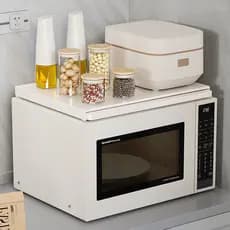 Rack de microondas de cozinha bandeja Pull-out doméstico Anti-poeira capa acima do forno à prova dwaterproof água à prov