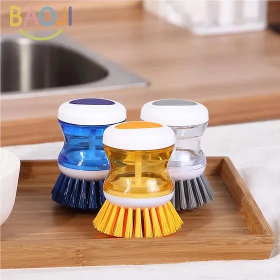 Escova hidráulica para panelas de cozinha, escova de lavagem de panelas, óleo antiaderente, escova de lavar louça, escov
