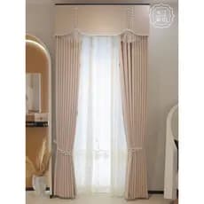 Americano moderno estilo Re-Industrial Jacquard grande flor sala de estar quarto cortina renda bordada gaze Bay janela d